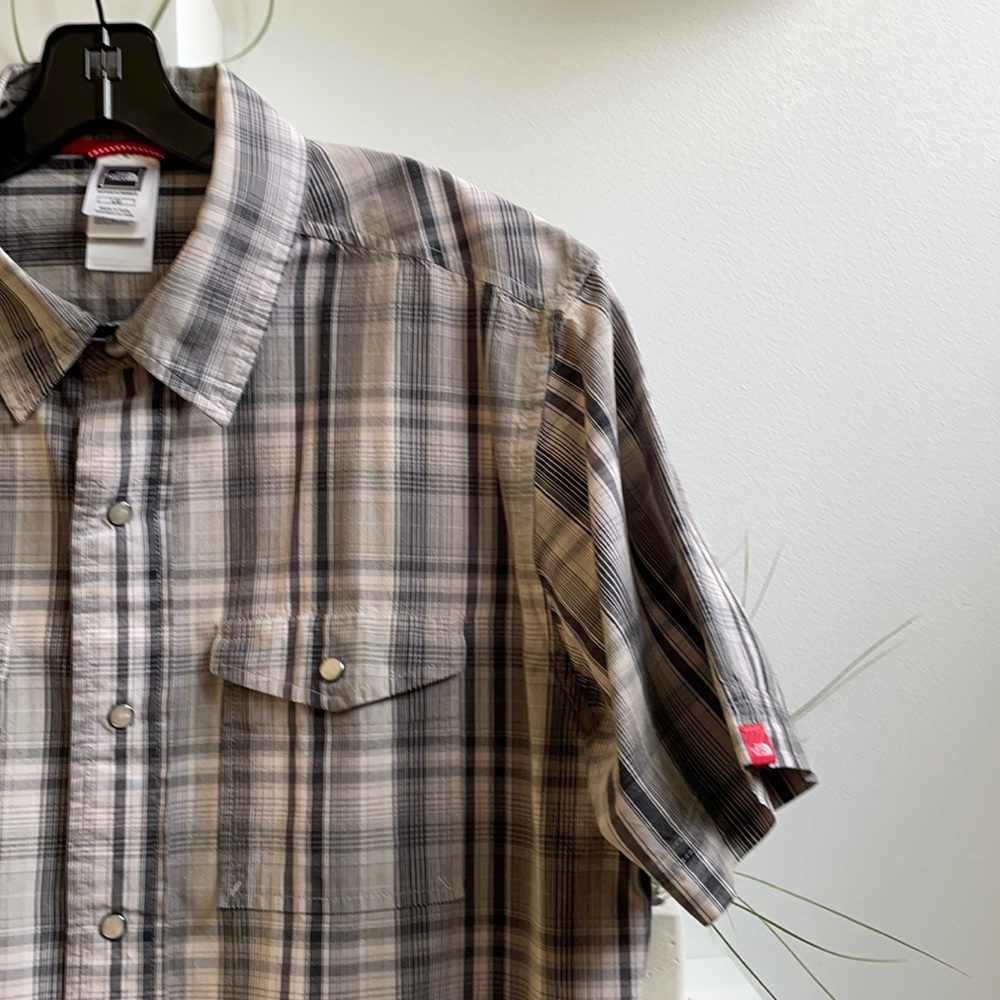 The North Face short sleeve plaid shirt